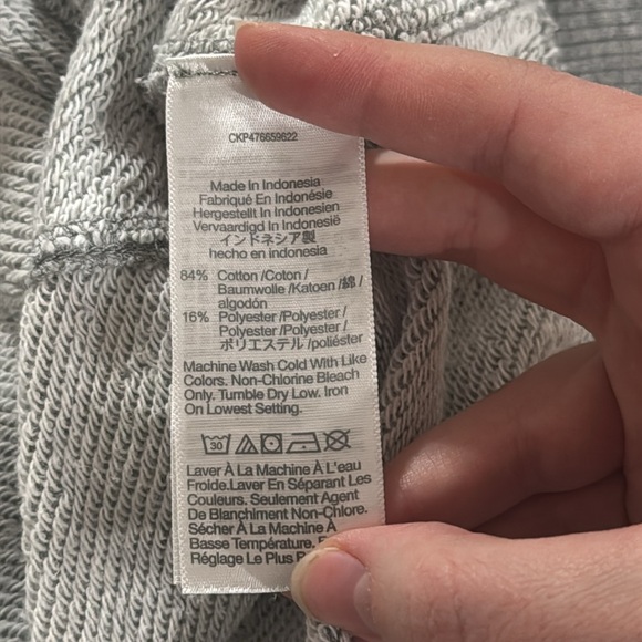 Madewell MWL Gray Terry Relaxed Raglan-sleeve Hoodie Sweatshirt - Picture 12 of 13